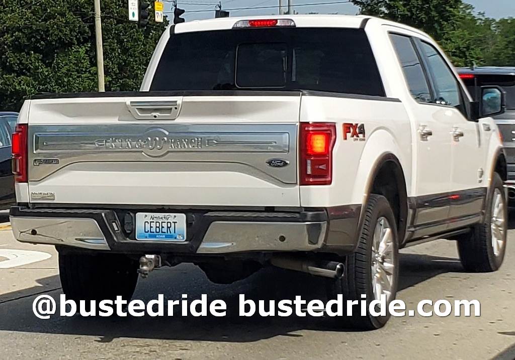CEBERT - Vanity License Plate by Busted Ride