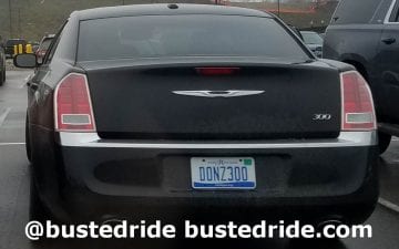 D0NZ300 - Vanity License Plate by Busted Ride