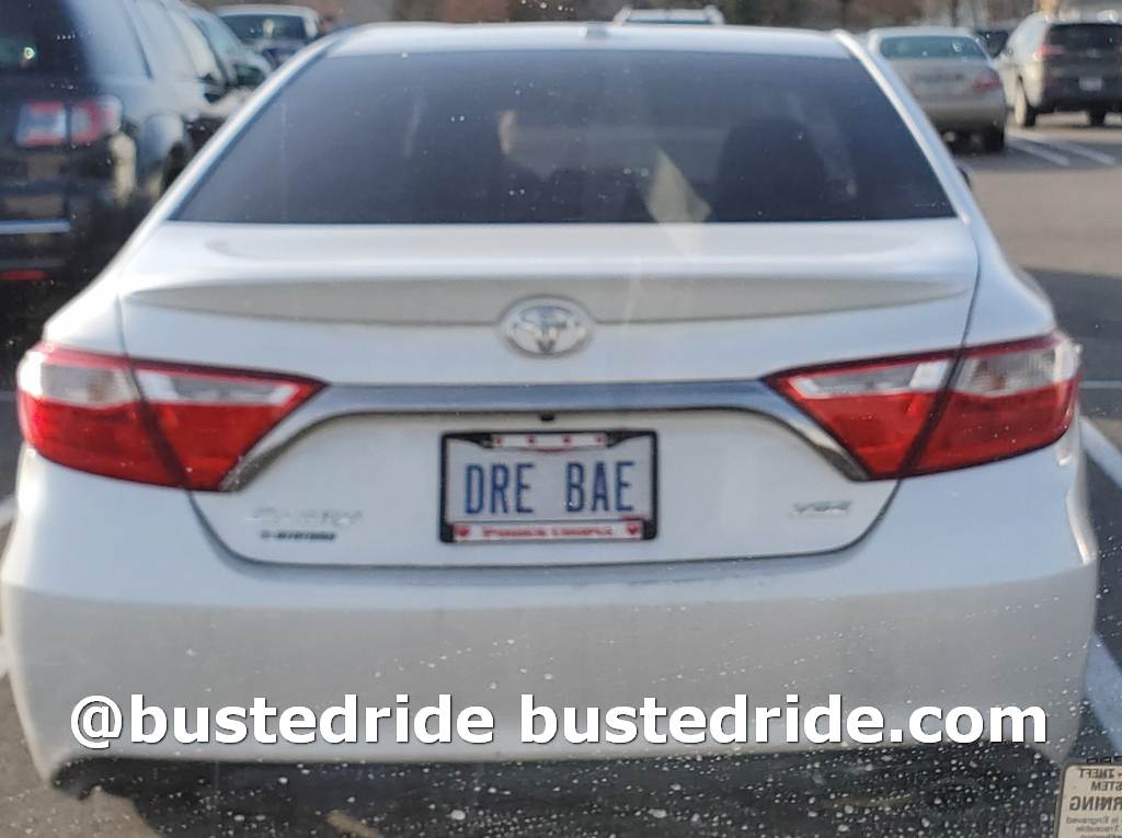 DRE BAE - Vanity License Plate by Busted Ride