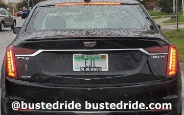 EJ1 - Vanity License Plate by Busted Ride