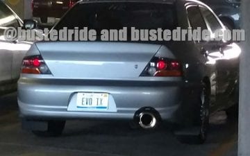 EVO IX - Vanity License Plate by Busted Ride