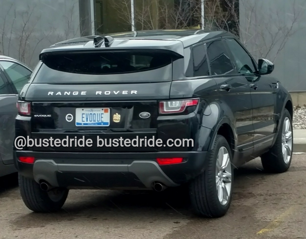 EVOQUE - Vanity License Plate by Busted Ride
