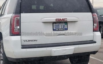 GOD LVE - Vanity License Plate by Busted Ride