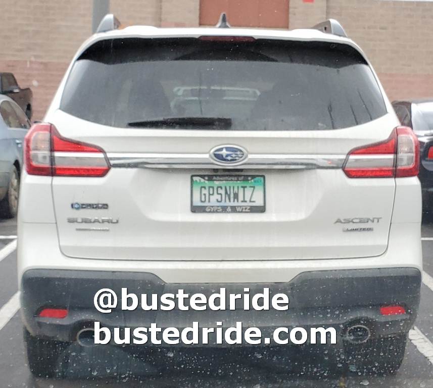 GPSNWIZ - Vanity License Plate by Busted Ride