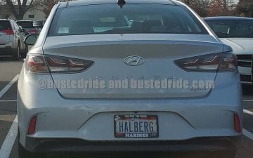 HALBERG - Vanity License Plate by Busted Ride