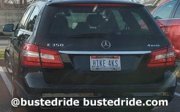 HIKE 4KS - Vanity License Plate by Busted Ride