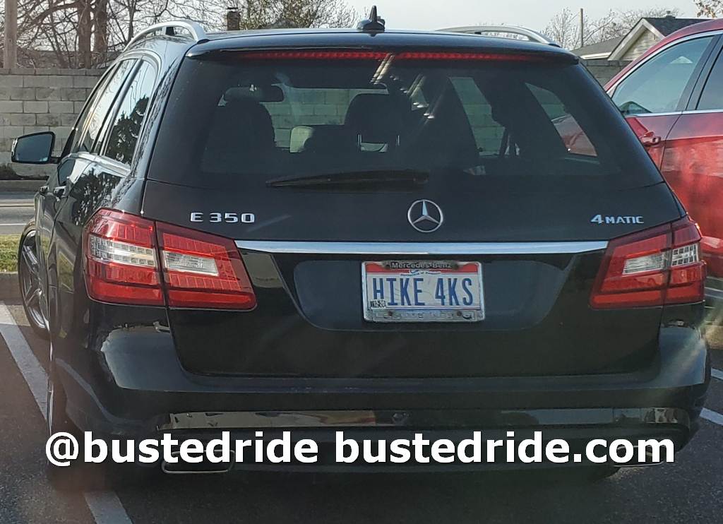 HIKE 4KS - Vanity License Plate by Busted Ride