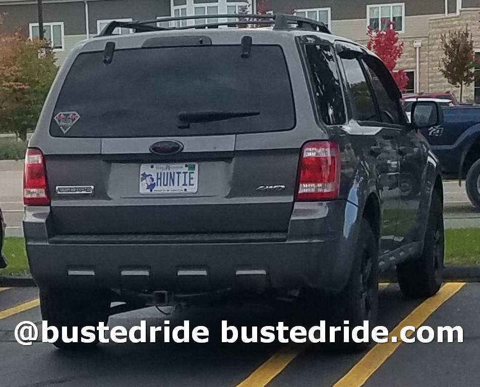 HUNTIE - Vanity License Plate by Busted Ride