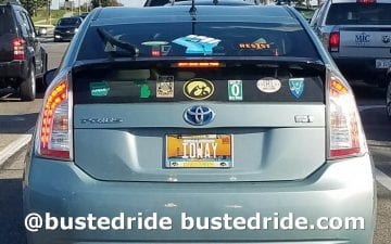 IOWAY - Vanity License Plate by Busted Ride