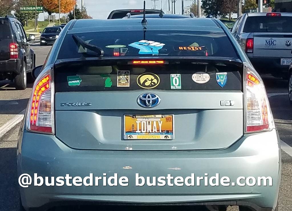 IOWAY - Vanity License Plate by Busted Ride