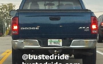KEYMAN1 - Vanity License Plate by Busted Ride