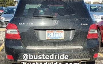 MS ADELL - Vanity License Plate by Busted Ride