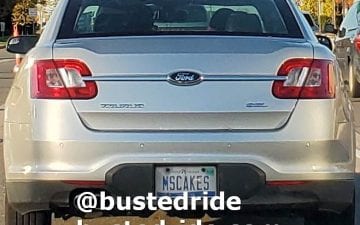 MSCAKES - Vanity License Plate by Busted Ride