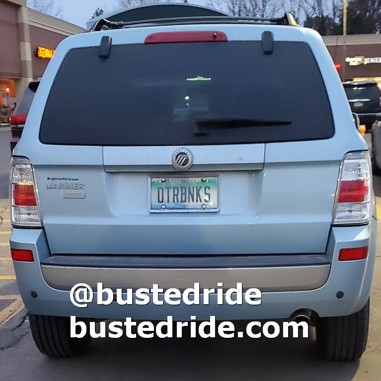 OUTRBNKS - Vanity License Plate by Busted Ride