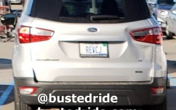 REVCJ - Vanity License Plate by Busted Ride