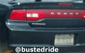 REYES28 - Vanity License Plate by Busted Ride