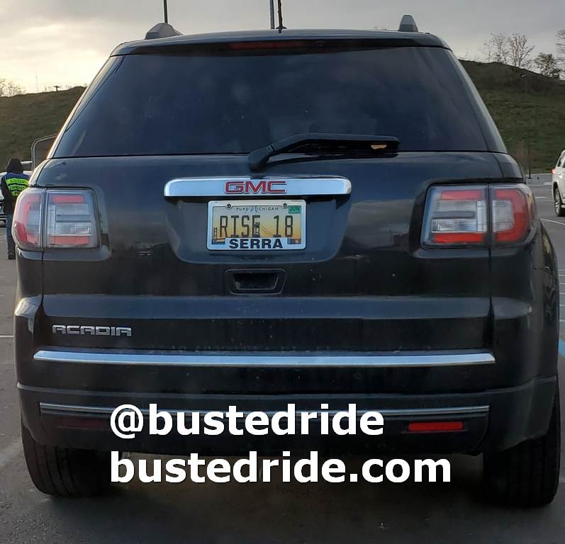 RISE 18 - Vanity License Plate by Busted Ride