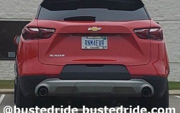 RNM4EVR - Vanity License Plate by Busted Ride