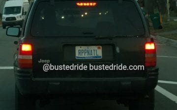 RPPNATL - Vanity License Plate by Busted Ride