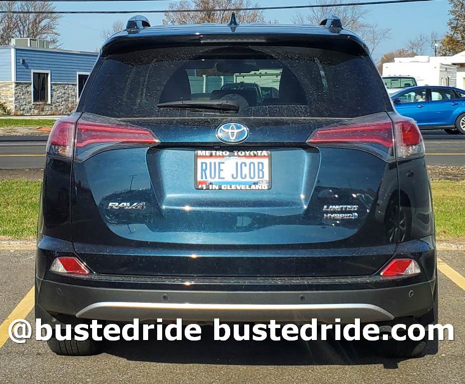 RUE JCOB - Vanity License Plate by Busted Ride