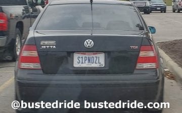 S1PNDZL - Vanity License Plate by Busted Ride
