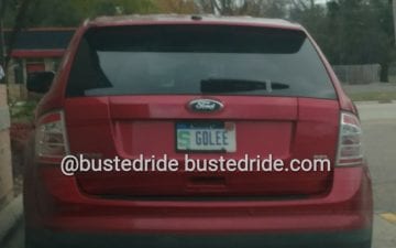 (S)GOLEE - Vanity License Plate by Busted Ride