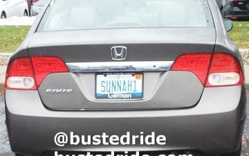 SUNNAH1 - Vanity License Plate by Busted Ride