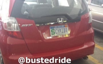 (S)CHMIDT - Vanity License Plate by Busted Ride