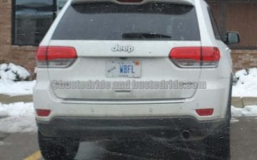 WBFL - Vanity License Plate by Busted Ride