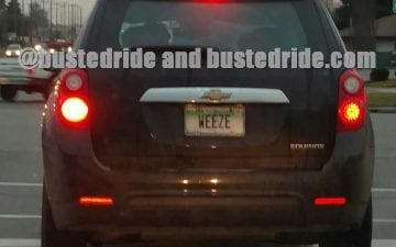 WEEZE - Vanity License Plate by Busted Ride