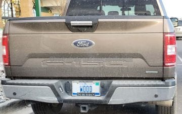 WOOD - Vanity License Plate by Busted Ride