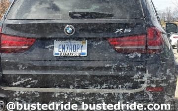 EN7ROPY - Vanity License Plate by Busted Ride