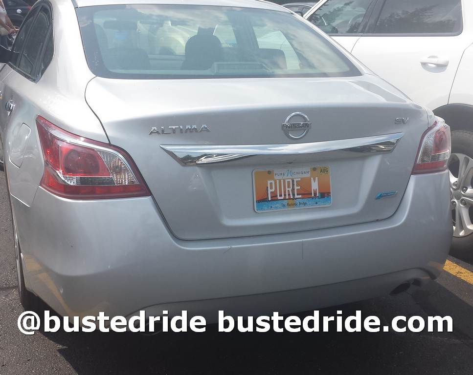 PURE M - Vanity License Plate by Busted Ride