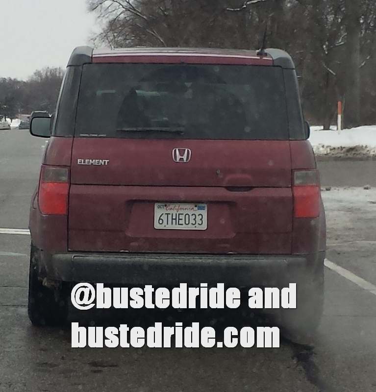 6THEO33 - Vanity License Plate by Busted Ride