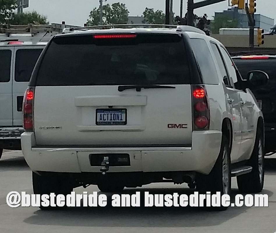ACTION1 - Vanity License Plate by Busted Ride