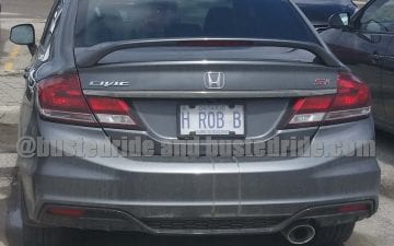 H ROB B - Vanity License Plate by Busted Ride