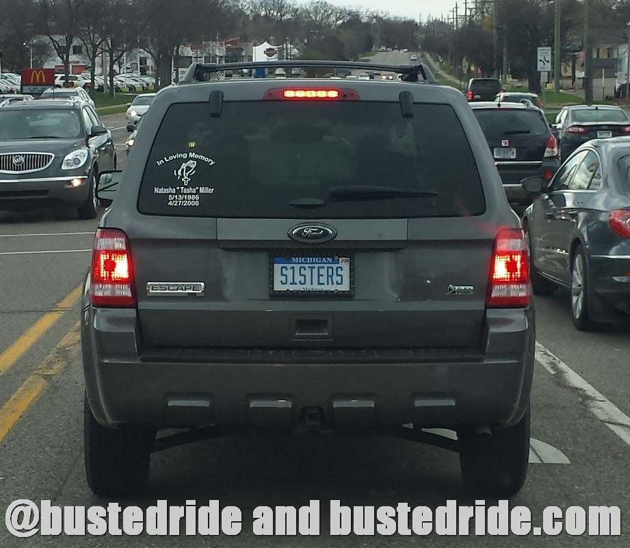 S1STERS - Vanity License Plate by Busted Ride