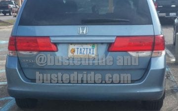 TAZTXI - Vanity License Plate by Busted Ride