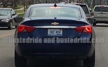 UND MOM - Vanity License Plate by Busted Ride