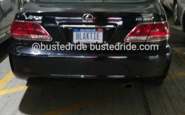 BLAKTIE - Vanity License Plate by Busted Ride