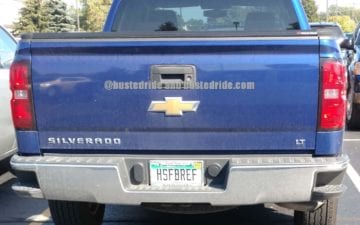 HSFBREF - Vanity License Plate by Busted Ride