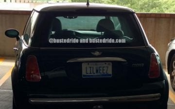 LILWEEZ - Vanity License Plate by Busted Ride
