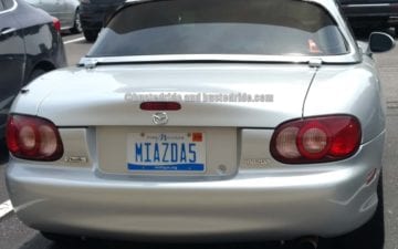 MIAZDA5 - Vanity License Plate by Busted Ride