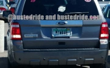 MYWAVE - Vanity License Plate by Busted Ride