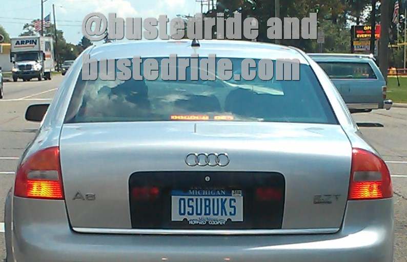 OSUBUKS - Vanity License Plate by Busted Ride