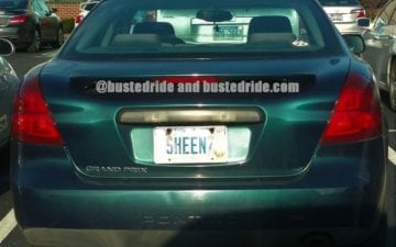 SHEENZ - Vanity License Plate by Busted Ride
