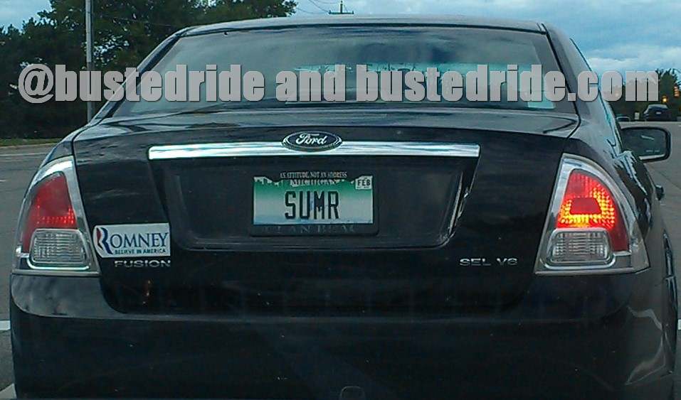SUMR -First Day of Summer 2022 - Vanity License Plate by Busted Ride