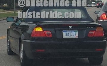 THATZU2 - Vanity License Plate by Busted Ride