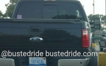 TOY4CAL - Vanity License Plate by Busted Ride