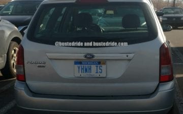 YHWH IS - Vanity License Plate by Busted Ride